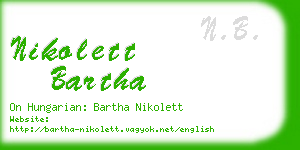 nikolett bartha business card
